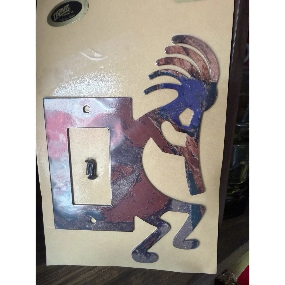 Kokopelli Single Light Switch Cover Plate Lazart Series New Reversible